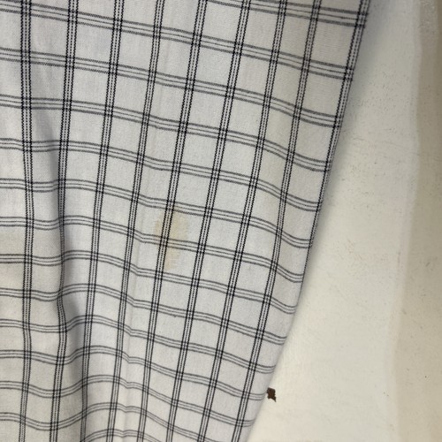 Vtg Lord Isaacs Sport Pants Small Cream Plaid Print Button Stretch Waist Preppy - Picture 4 of 6
