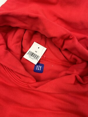 Kanye West YZY Gap Yeezy Double Layer Hoodie Red Youth Kids Size XS