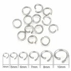 1000x 4mm 6mm 8mm 10mm 304 Stainless Steel Open Jump Ring Strong Unsoldered Loop