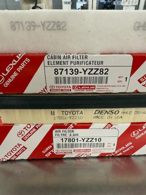 2013-2018 TOYOTA RAV4 AIR AND CABIN FILTER COMBO GENUINE OEM