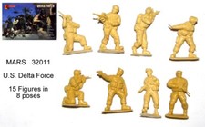 Mars 32011 1/32 Modern US Delta Force 15 in 8 poses NOW in cream
