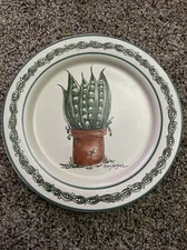 Otagiri Enesco Mary Hughes Green Pea Pods Farm Garden Plate 10.25” Vintage 1997