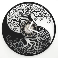 YIN YANG | Tree Of Life | Vinyl Record Clock | Wall Art Gift | FREE SHIPPING