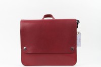 Kate Sheridan Plum Leather Popper Satchel Bag With Tag Made In England Kate Sheridan Plum Leather Popper Satchel Bag With Tag Made In England