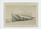 Vintage Studio Photo Military Barrage Balloon Tethered Down WW2 Soldier 1940s