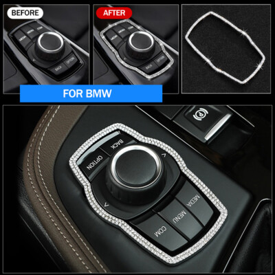 Diamond Car Multimedia Cover Sticker Trim Frame For BMW New 1 3 5 series X3 X4