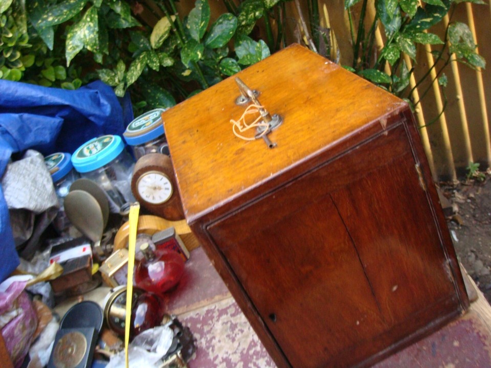 Old Vintage Antique Sewing Machine Wilcox Willcox & Gibbs Wooden Case