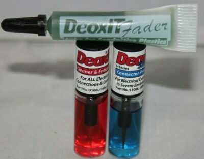 DeoxIT  D100L/S100L liquid 1.6ml 100% solution, Brush Applicator & Fader Tube