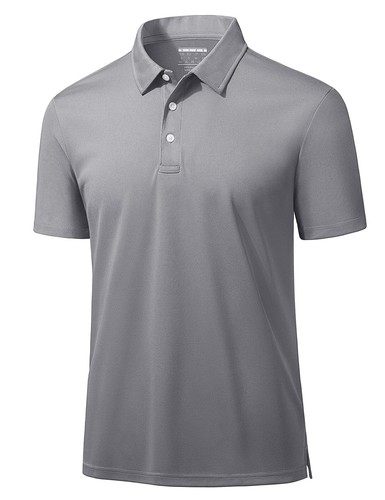Men's Casual Polo Shirts Short Sleeve Quick Drying Outdoor Golf Sport Work Tops - Picture 11 of 126