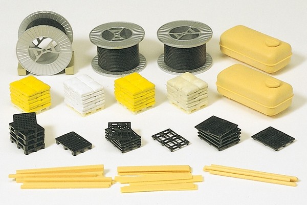 Preiser Kabelrollen Paletten Sackstapel 1:87 ZubehöR Bausatz H0 17111-image