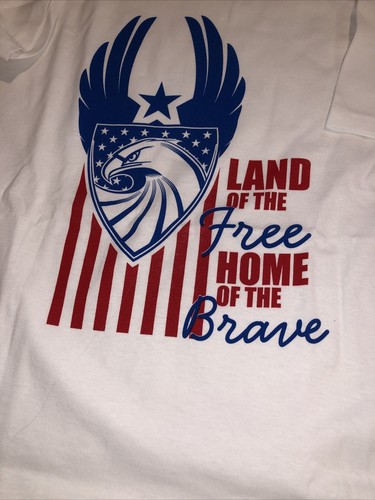 Disabled American Veterans T-Shirt ~ Land of the Free Home of the Brave ~ Size L - Picture 2 of 2