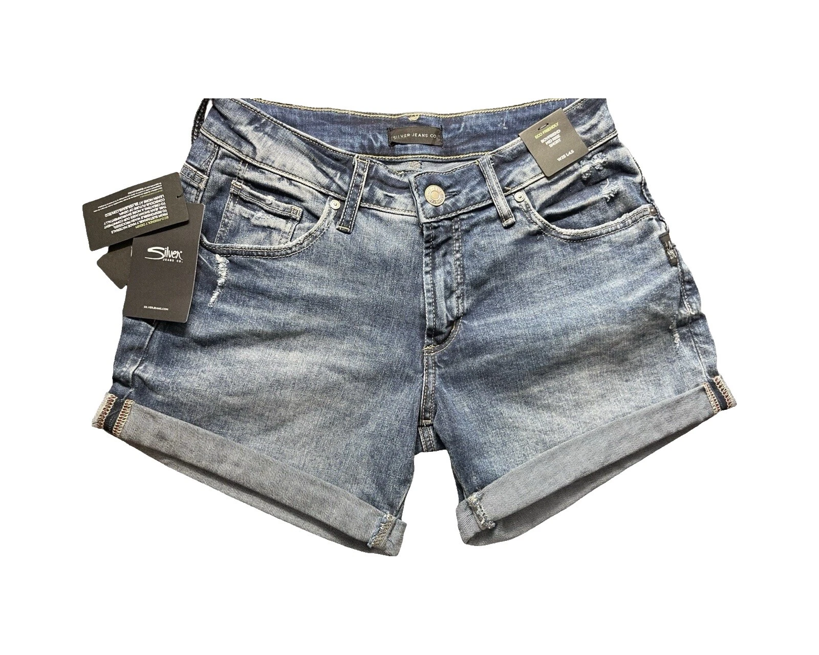 Pantalones cortos de algodón para mujer Silver Jeans