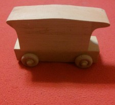 Handmade Unfinished Wood Train Set Cars
