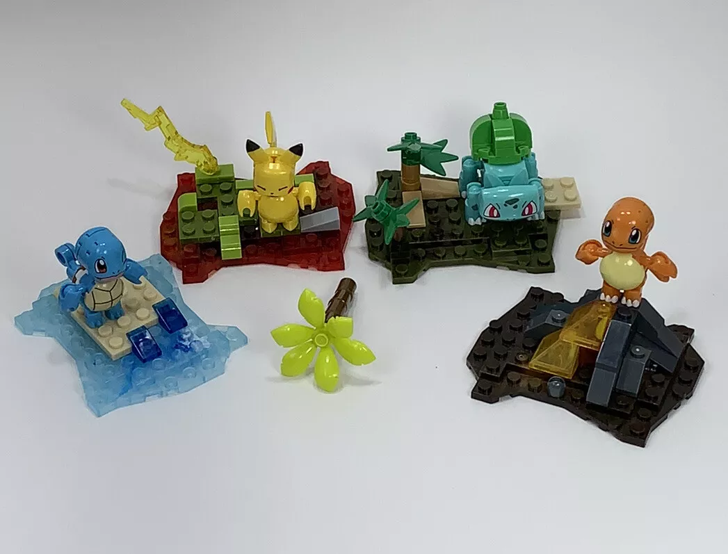 Mega Bloks Construx Pokemon Set 4 Characters With Base Plate