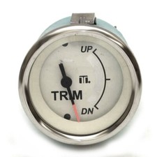 Teleflex 67527F Boat Mercury Trim Gauge Silver White 2 Inch