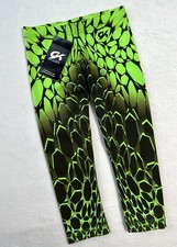 New GK Elite CAPRI LEGGINGS Gymnastics NEON GREEN Leotard PANTS Tights Girls CM