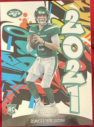 2021 Panini Certified ZACH WILSON RC Graffiti Rookie Insert Jets!
