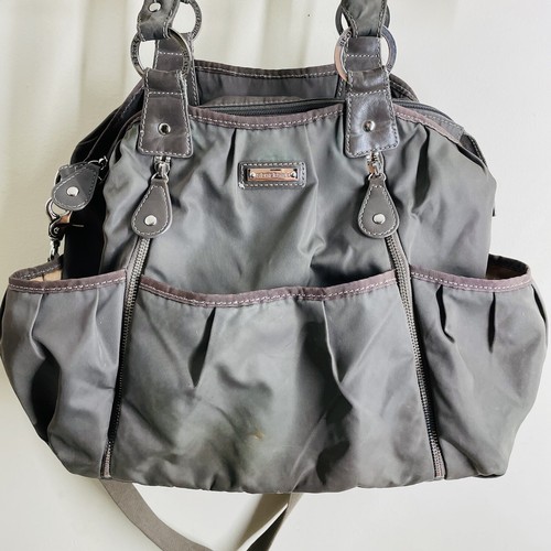 Storksak Olivia Nylon Diaper Bag Grey - Picture 2 of 11