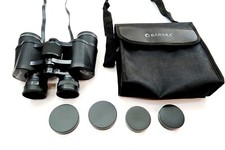 BARSKA 7x35 Binoculars Coated Optics 5.5" Tall with Case, Caps  Strap NICE COND