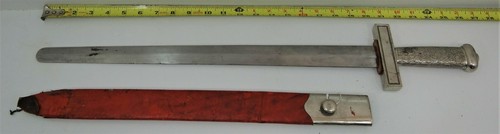 Early IOOF Fraternal Artillery Type Sword w/Scabbard, Unmarked