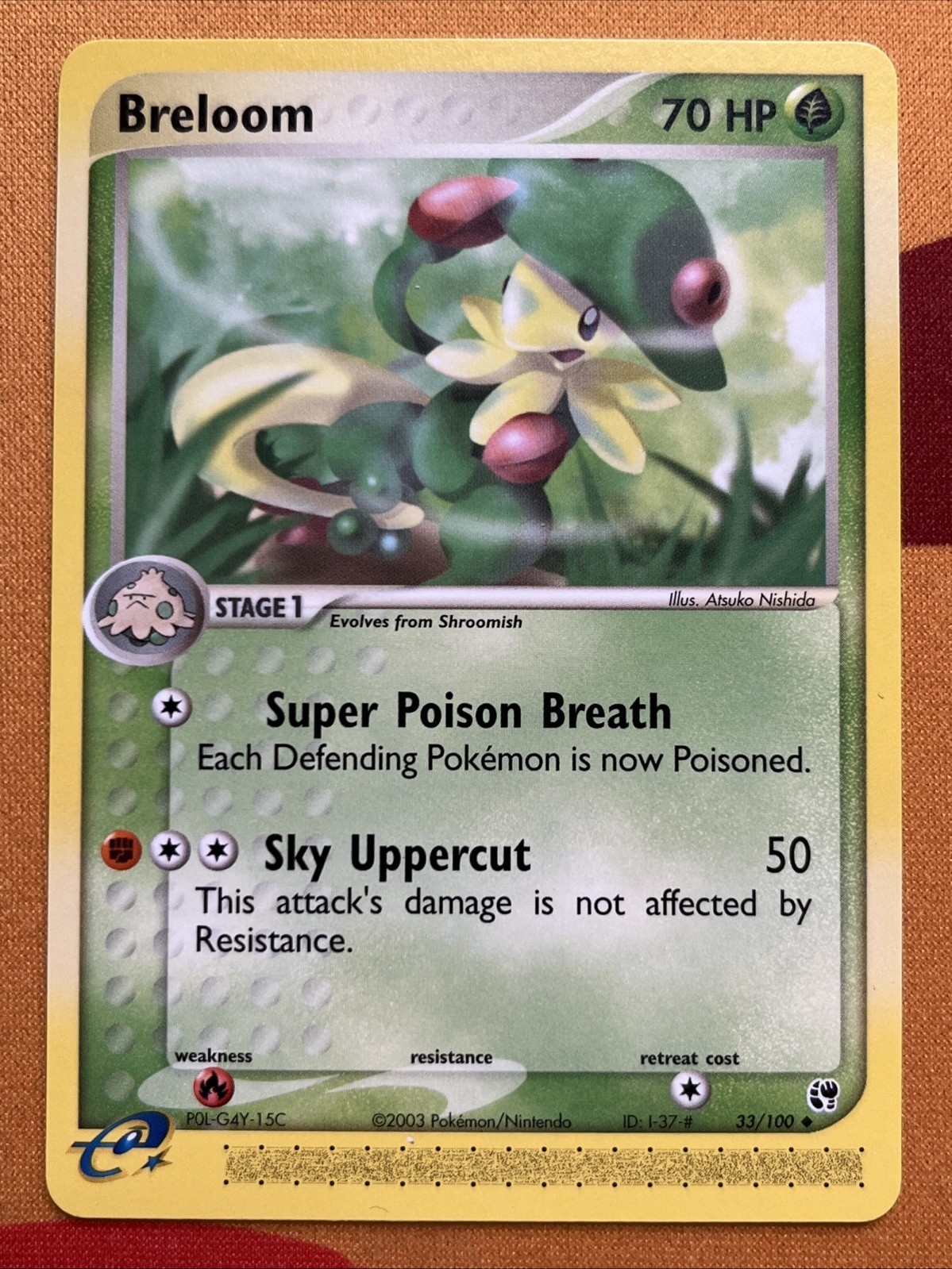 Pokemon Card - Breloom - E-reader - UC (33/100) ex Sandstorm NM