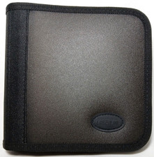 Vintage Laserline 24 CD Wallet Case Holder DVD Media Storage Binder Black NOS