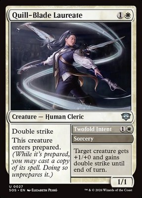 Quill-Blade Laureate // Twofold Intent (027) Secrets of Strixhaven SOS MTG Magic