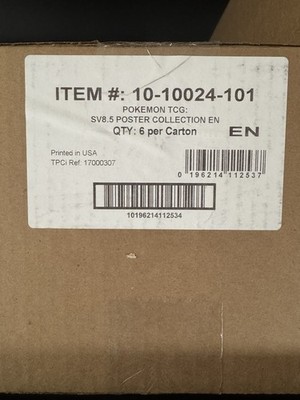 Pokemon TCG Prismatic Evolutions POSTER COLLECTION CASE Factory Sealed 6 box