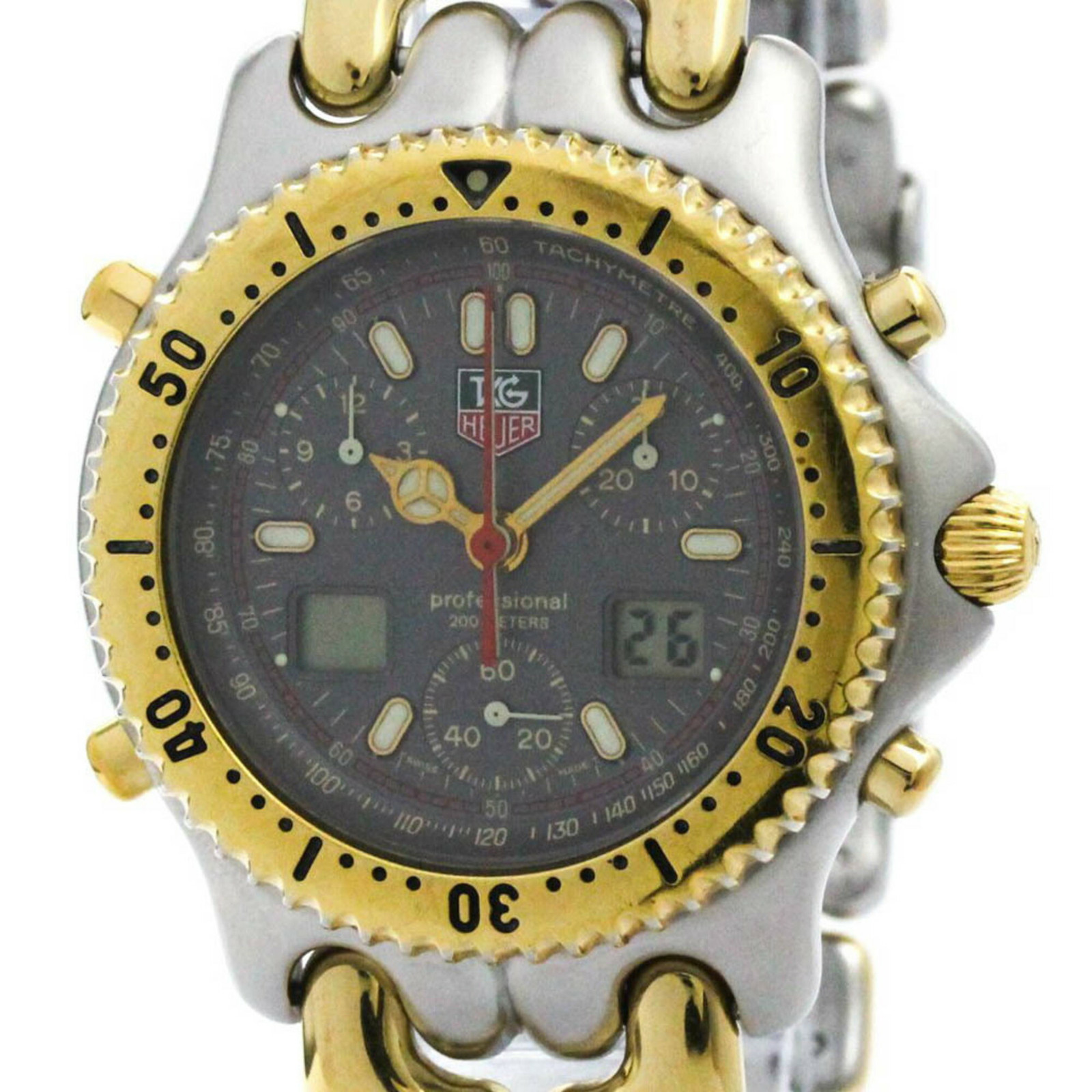 Tag Heuer Cell CG1122 Gold Plated Stainless Steel Mens Chronograph Watch