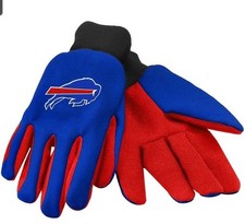 NFL Buffalo Bills Colored Palm Utility Gloves Blue w/ Red Palm by FOCO