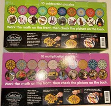 Lot Of 2 Self Checking Math Puzzles - Multiplication And Subtraction Self Check