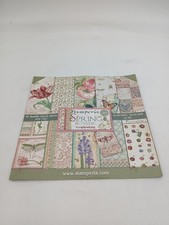 Almohadilla de papel para álbumes de recortes botánicos Stamperia Spring 12x12 floral multicolor artesanía