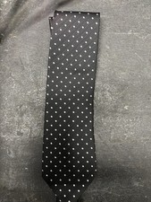 COMPAGNIA DELLA SETA Black/white Polka Squares Silk tie Made in Italy