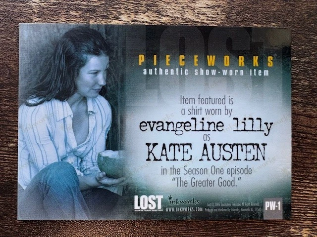Lost PW1 Evangeline Lilly Costume Card PW1 as Kate - Image 2 of 2