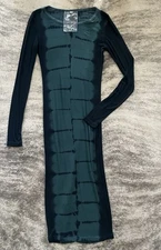 NEW YOUNG FABULOUS&Broke Lulu Dress In Teal Tiger Wash Bleusalt SZ S Green