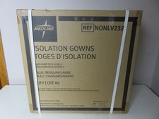 MEDLINE ISOLATION GOWNS 80PC BLUE REGULAR / LARGE LEVEL 2 ANSI/AAMI PB70 NEW