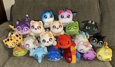 Lot 19 Aphmau Meemeows Mystery Cat Kitty Plush Stuffed Dragon Direwolf Sea