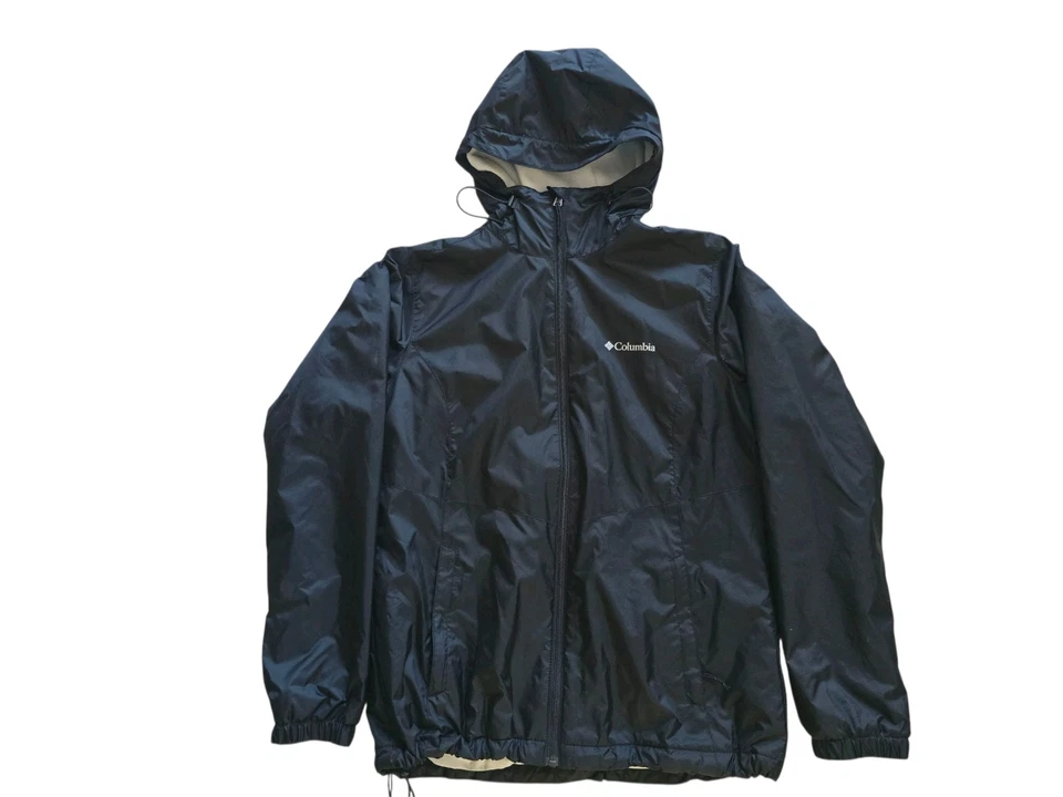 Chaqueta de lluvia Columbia para mujer forrada de vellón negra impermeable interior suave talla S Foto 2 de 4