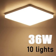 10X36W LED Ceiling Light Panel Down Lights Bedroom Bathroom Kitchen Lamp Warm