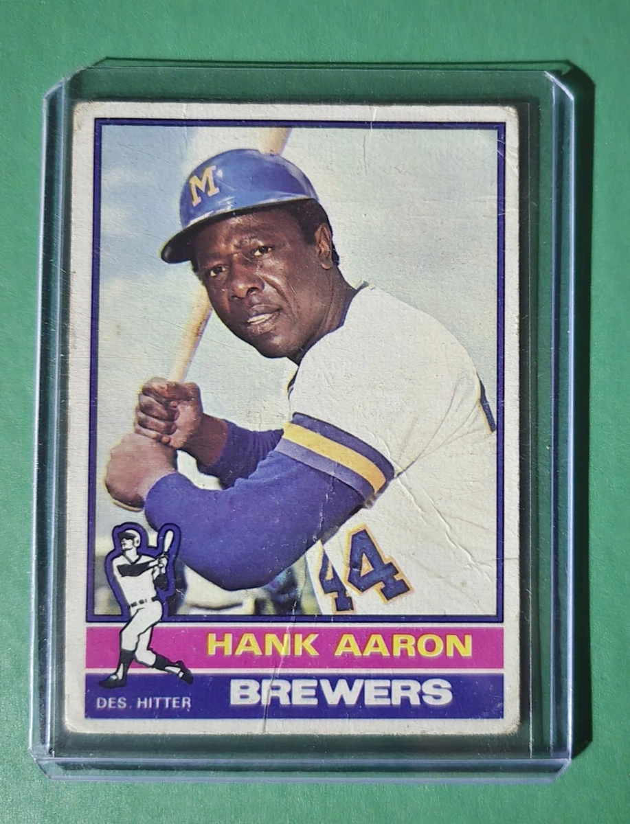 Topps Hank Aaron Milwaukee Brewers Baseball Sports Trading Cards