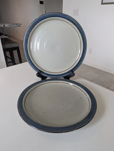 Set of 2 Otagiri Mariner 10.5” Dinner Plates Handcrafted Stoneware Japan Vintage