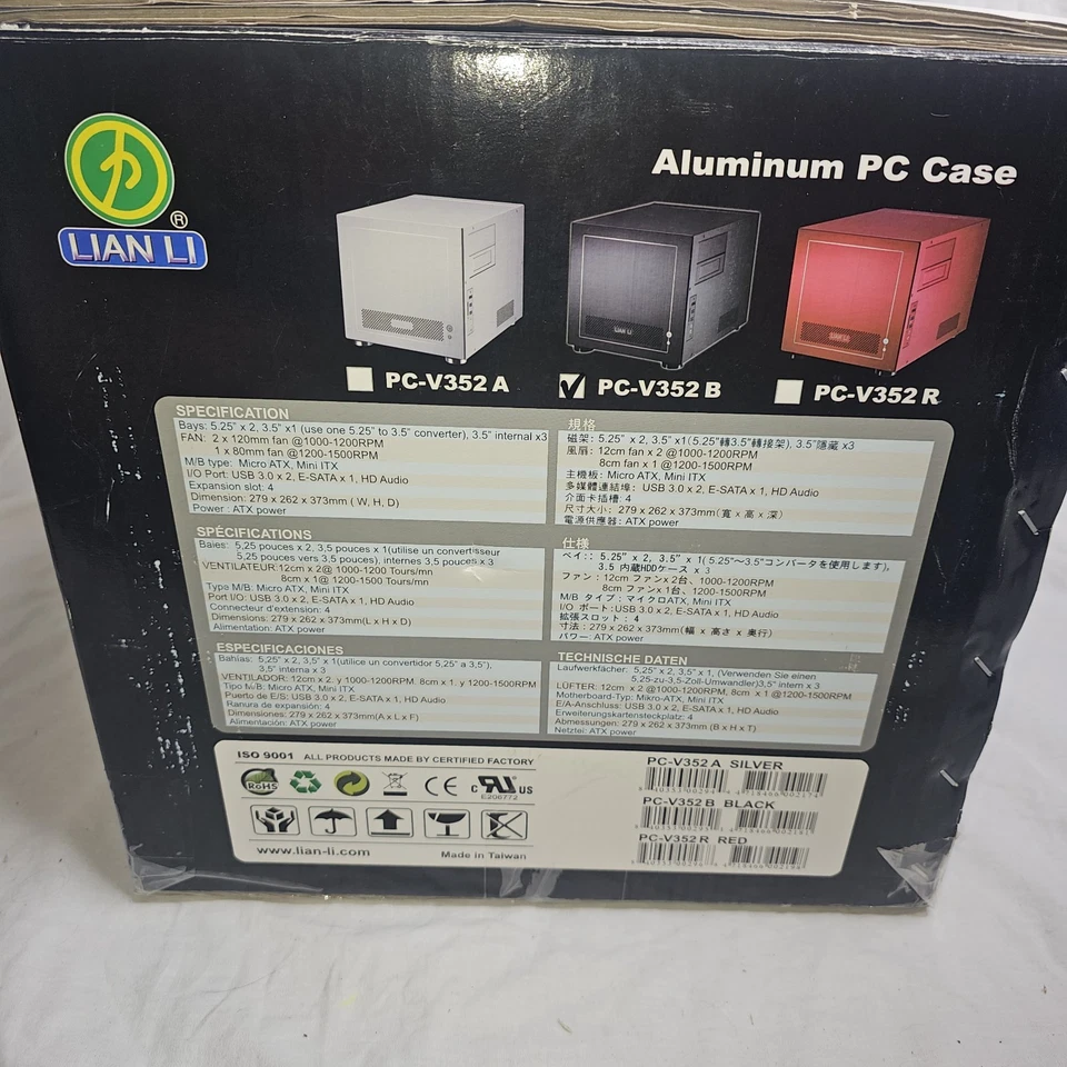 LIAN LI PC-V352 Black ALUMINUM PC ATX Multimedia Case  - Image 4 of 4