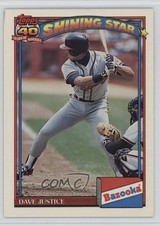 1991 Topps Bazooka Shining Stars David Justice Dave Justice #18 1p37