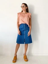 A.P.C Contrast Stitch Midi Skirt