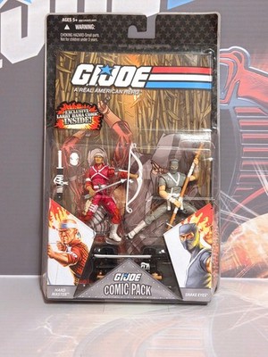 2008 GI Joe Comic Book 2 Pack Set #10 - Hard Master (v1) & Snake Eyes (v38)
