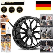 Kratzerstift Felgen Lackstift Auto Schwarz Glänzend 2er Set Rostfrei