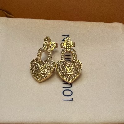 LOUIS VUITTON Crystal Lock Earrings