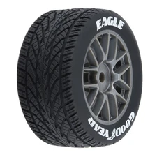 Pro-Line 1/12 Goodyear Eagle Wet Tire F/R MTD Gray Wheels (4): Losi NASCAR