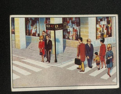 Auto e moto EDIS 1968 figurina n. 304 SEMAFORO PEDONALE