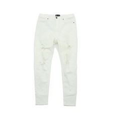 Aces Couture Women's Jeans UK 6 Cream Cotton with Other